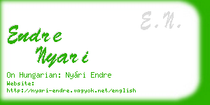 endre nyari business card